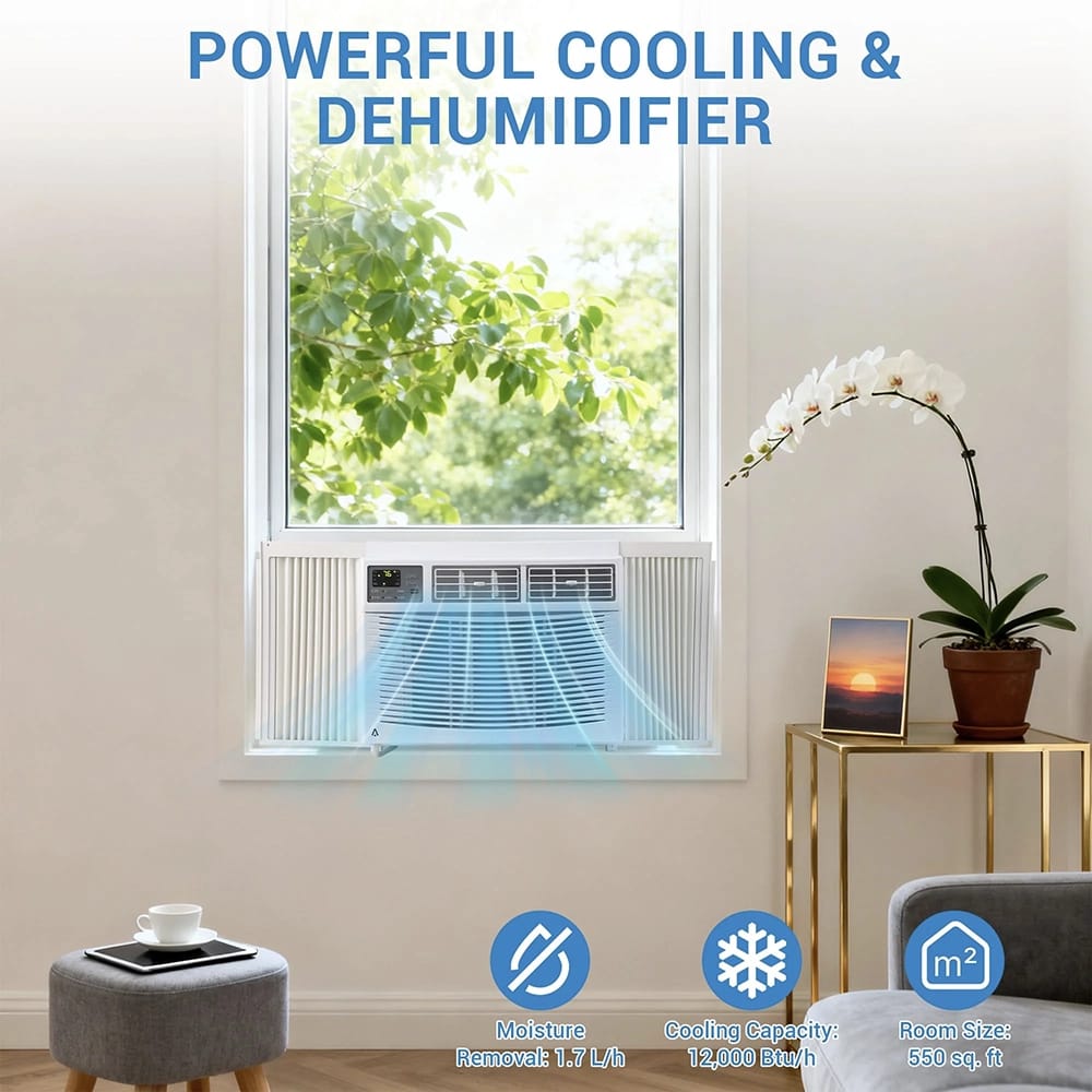 Cool-Living 12,000 BTU Window Air Conditioner, WIFI Enabled