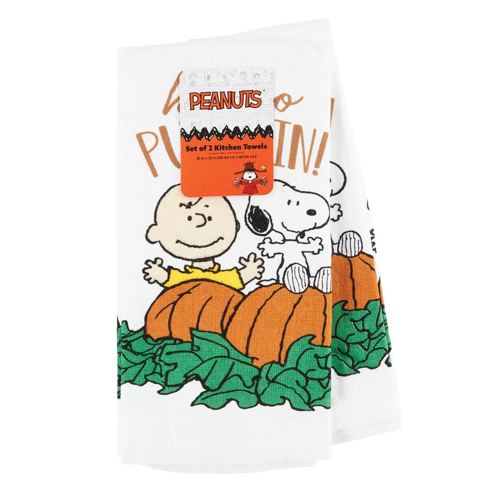 Peanuts Fall Cotton Kitchen Towels, 2 Count