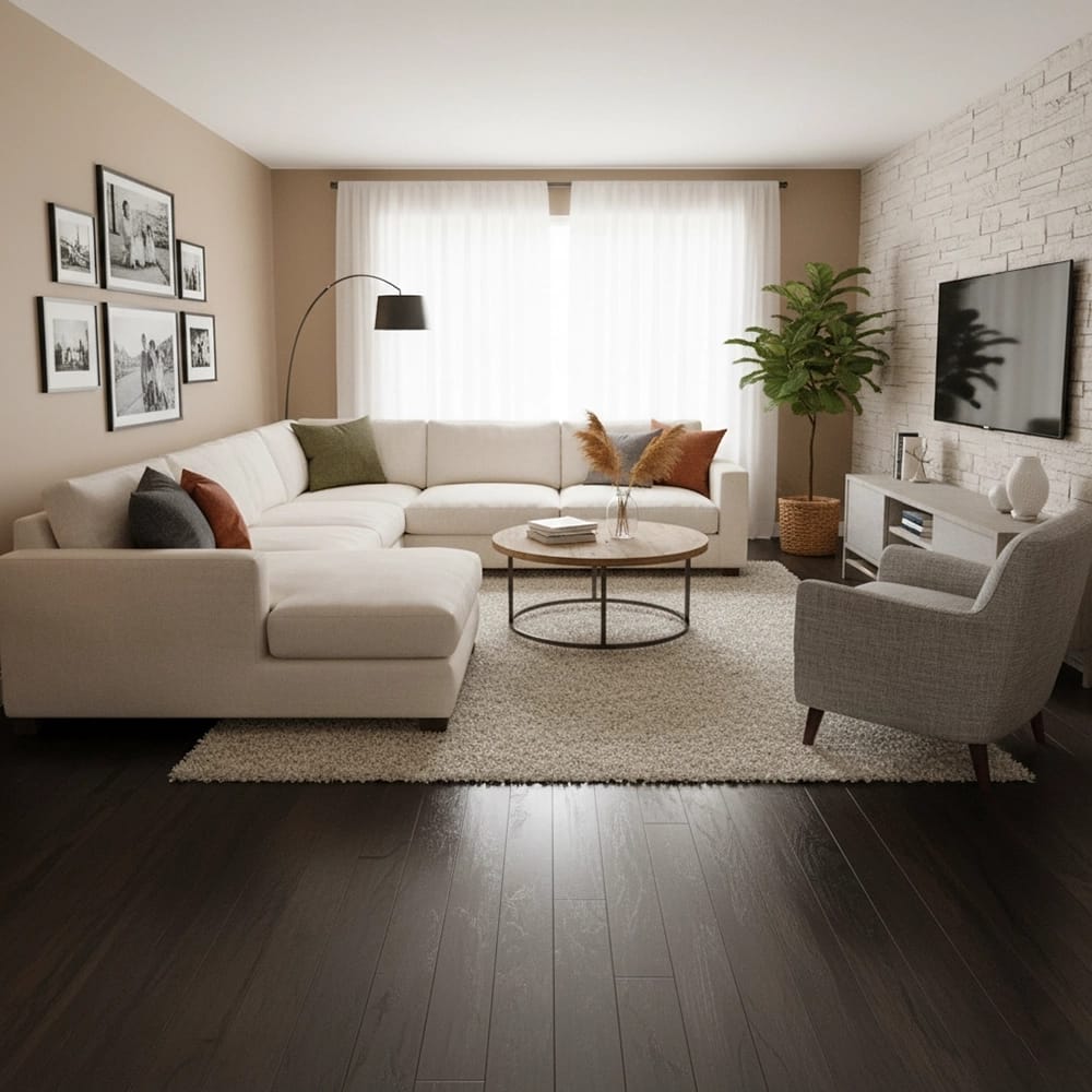 Builder's Pride Espresso Oak Prefinished Solid Hardwood Flooring, Dark Brown, 22 sq. ft. ($6.14/sq. ft.)