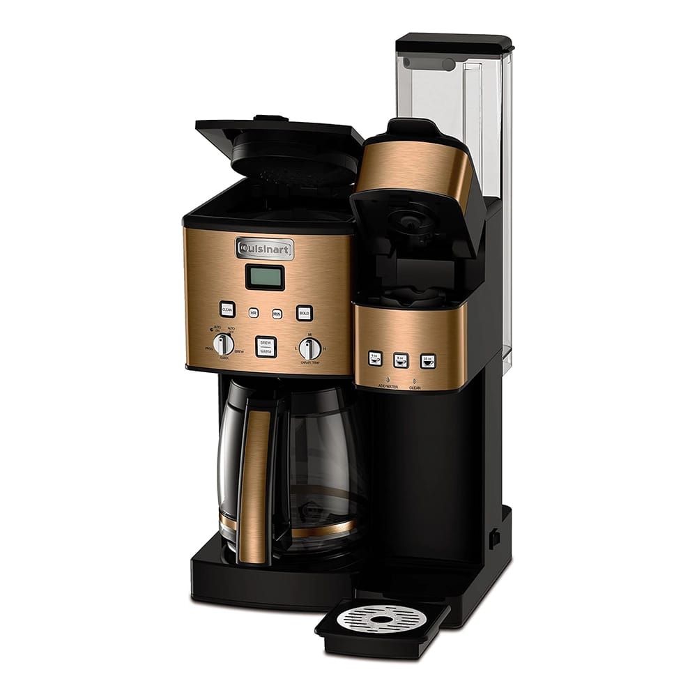 Cuisinart Stainless Steel Single Serve + 12 Cup Coffee Maker, Copper