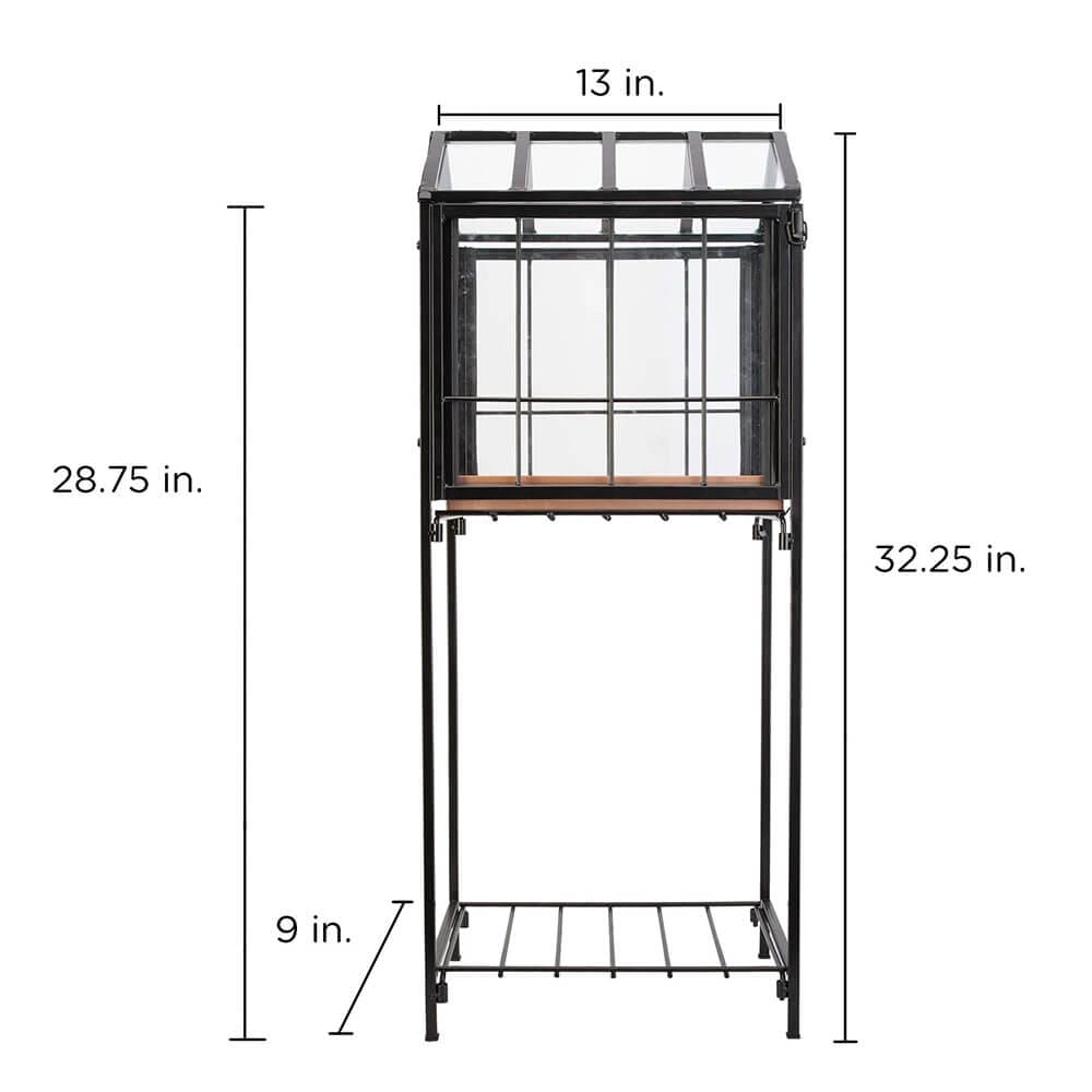 Panacea Urban Gardener Glass Terrarium Plant Stand