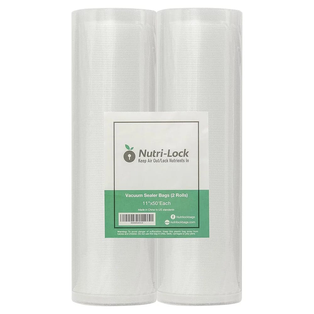 Nutri-Lock Vacuum Sealer Bag Rolls, Set of 2, 11" x 50'