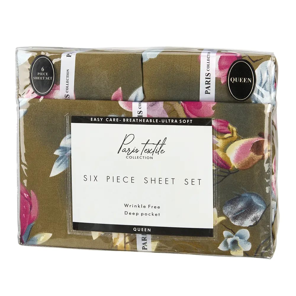 Paris Textile 6pc Sheet Set, Queen