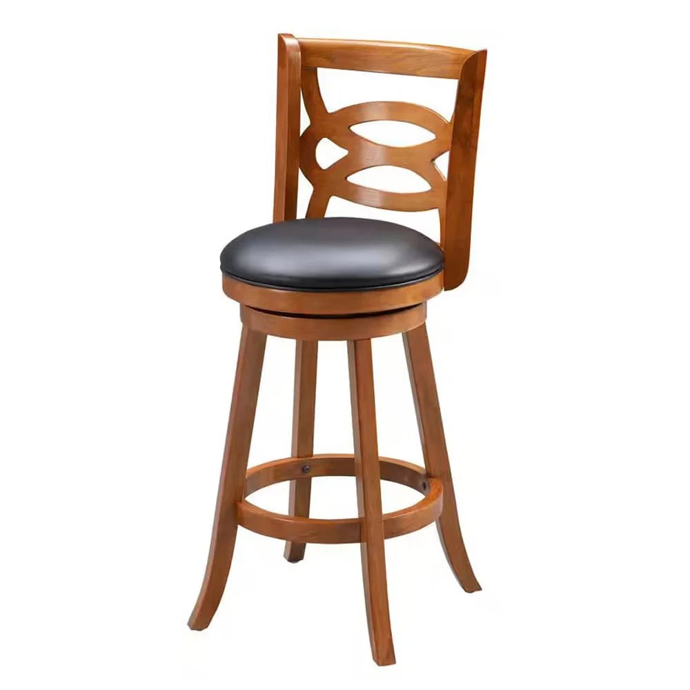 Seina 24" Cushioned Swivel Counter Stool, Walnut