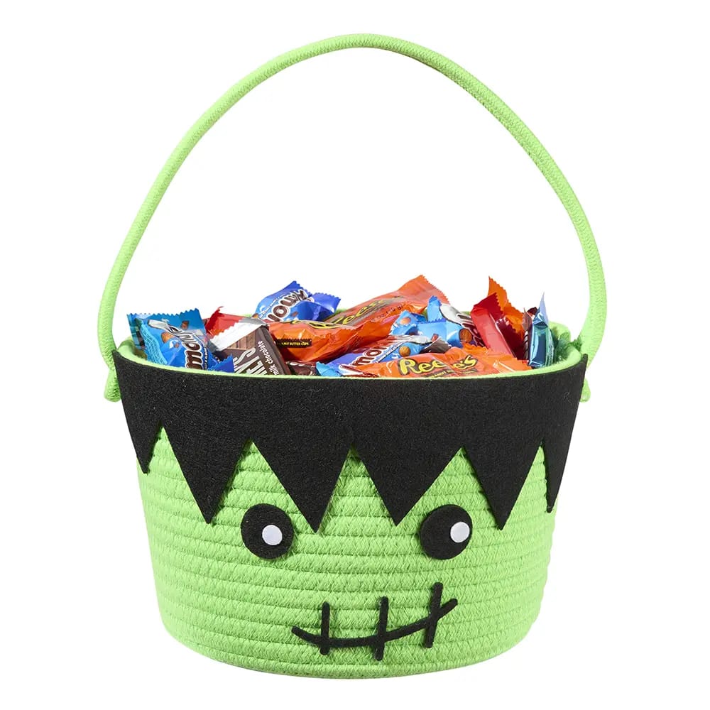 Braided Fabric Halloween Trick-Or-Treat Baskets
