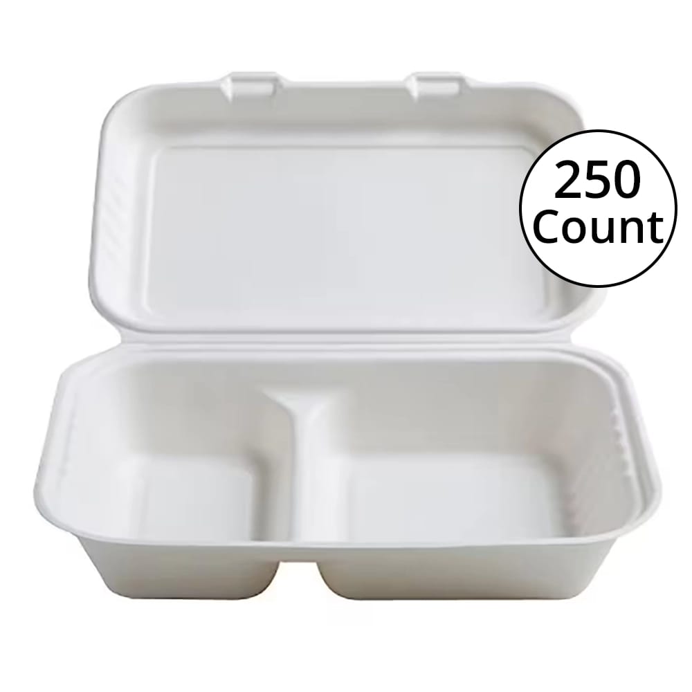 Fineline 2 Section Hinged Container, 250 Count