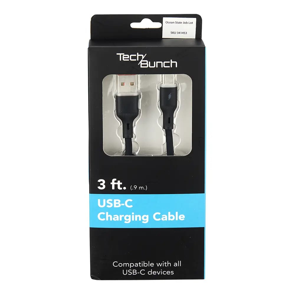 Tech Bunch USB-C Charging Cable, 3'