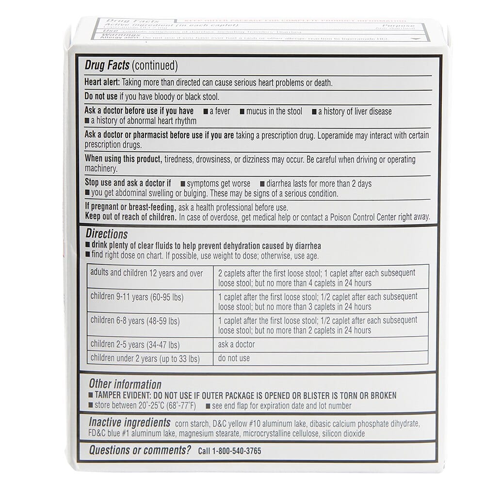 Geri-Care 2 mg Loperamide HCI Anti-Diarrheal Caplets, 24 Caplets