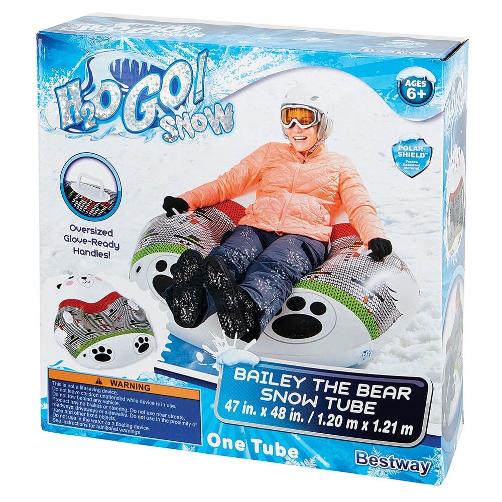 Bestway H2OGO! Snow Bailey the Bear Snow Tube, 47" x 48"