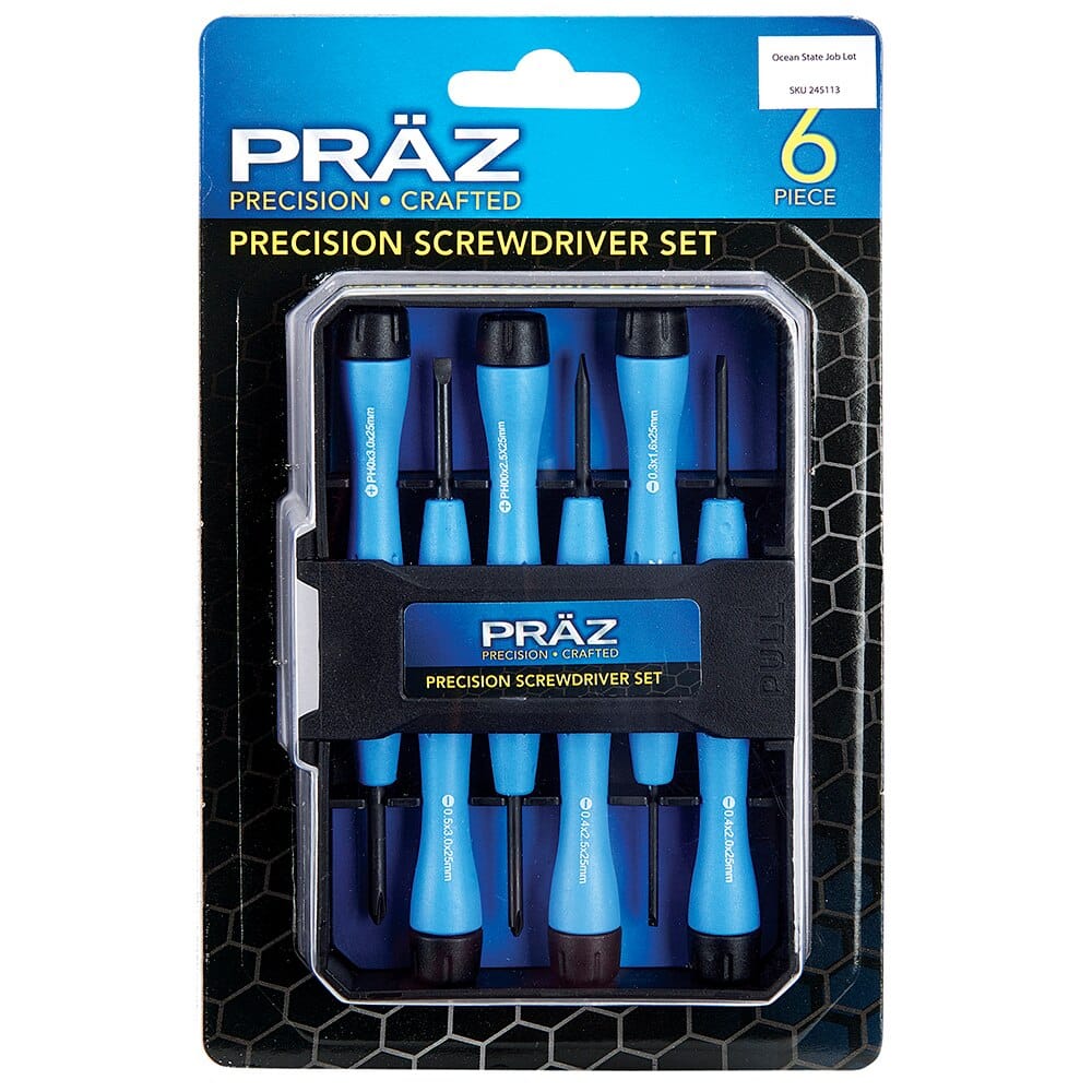 PRAZ Precision Screwdriver Set, 6-Piece