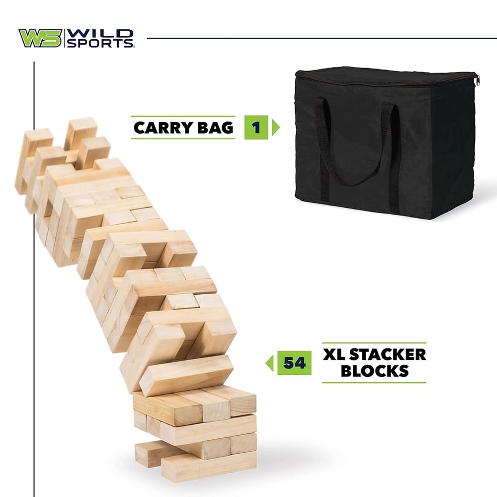 EastPoint Sports Wild Sports Giant 2.5' Solid Wood Stackers Tumbling Block Game