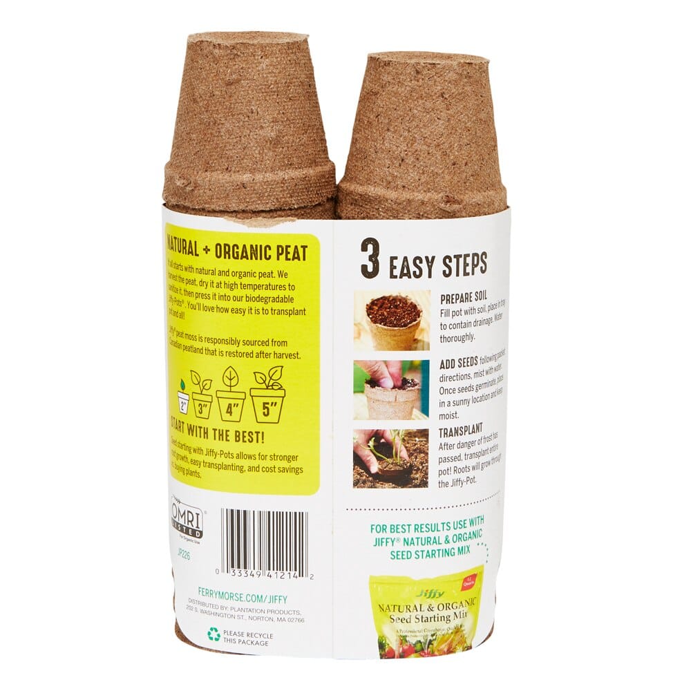 2" Biodegradable Seed Starting Jiffy-Pots, 26 Pots