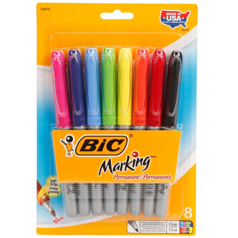 Bic Marking Permanent Markers, 8-Piece