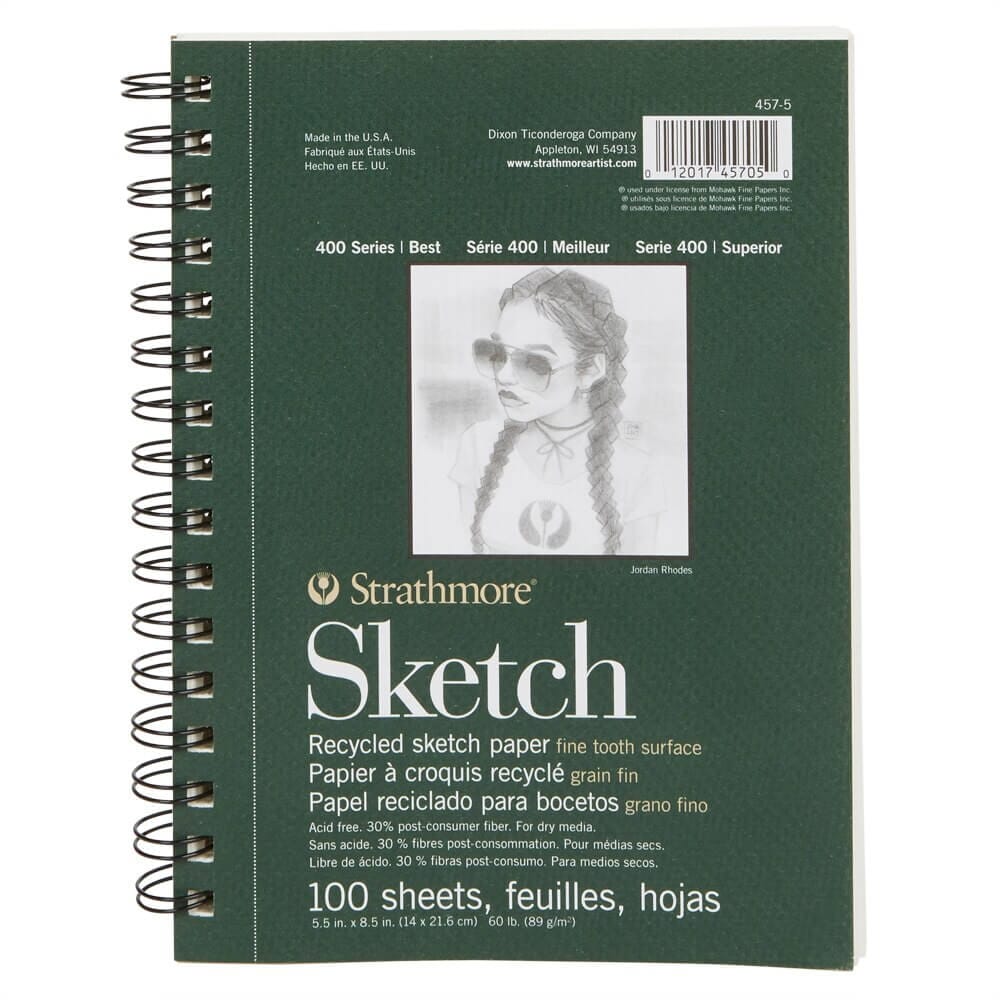 Strathmore 400 Series 5.5" x 8.5" Sketch Paper, 100 Sheets