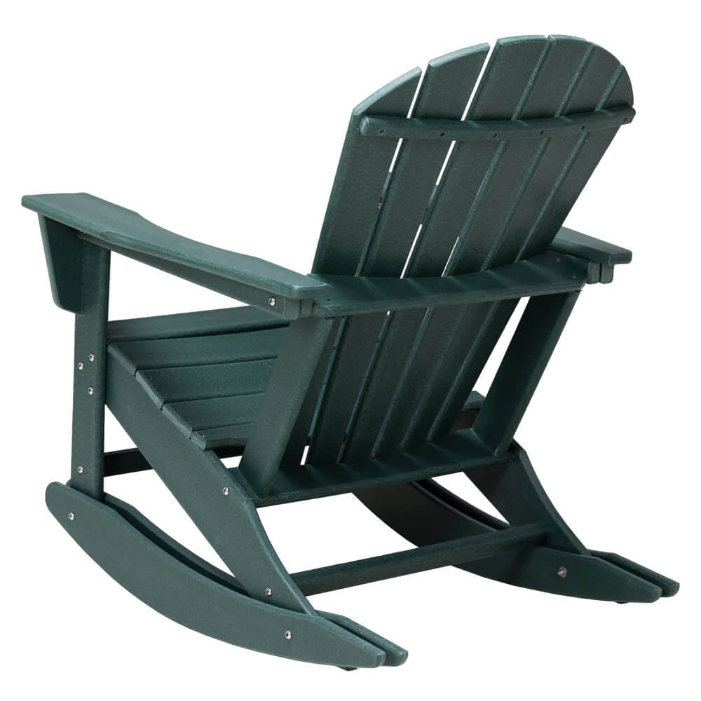 All-Weather Adirondack Rocking Chair, Dark Green