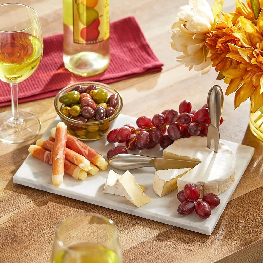 mDesign Pastry Cutting Board, Marble