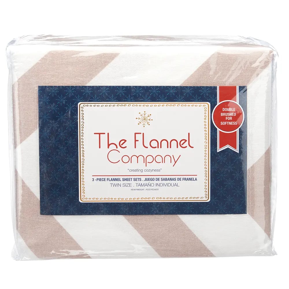 The Flannel Company Twin Flannel Sheets Set, 3 Piece