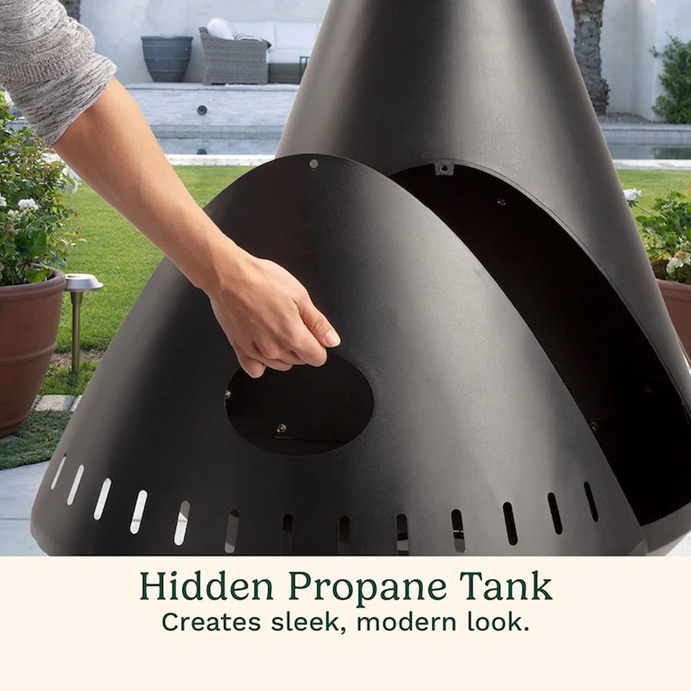 Cuisinart Chimenea Propane Fire Pit, 40,000 BTU, Black