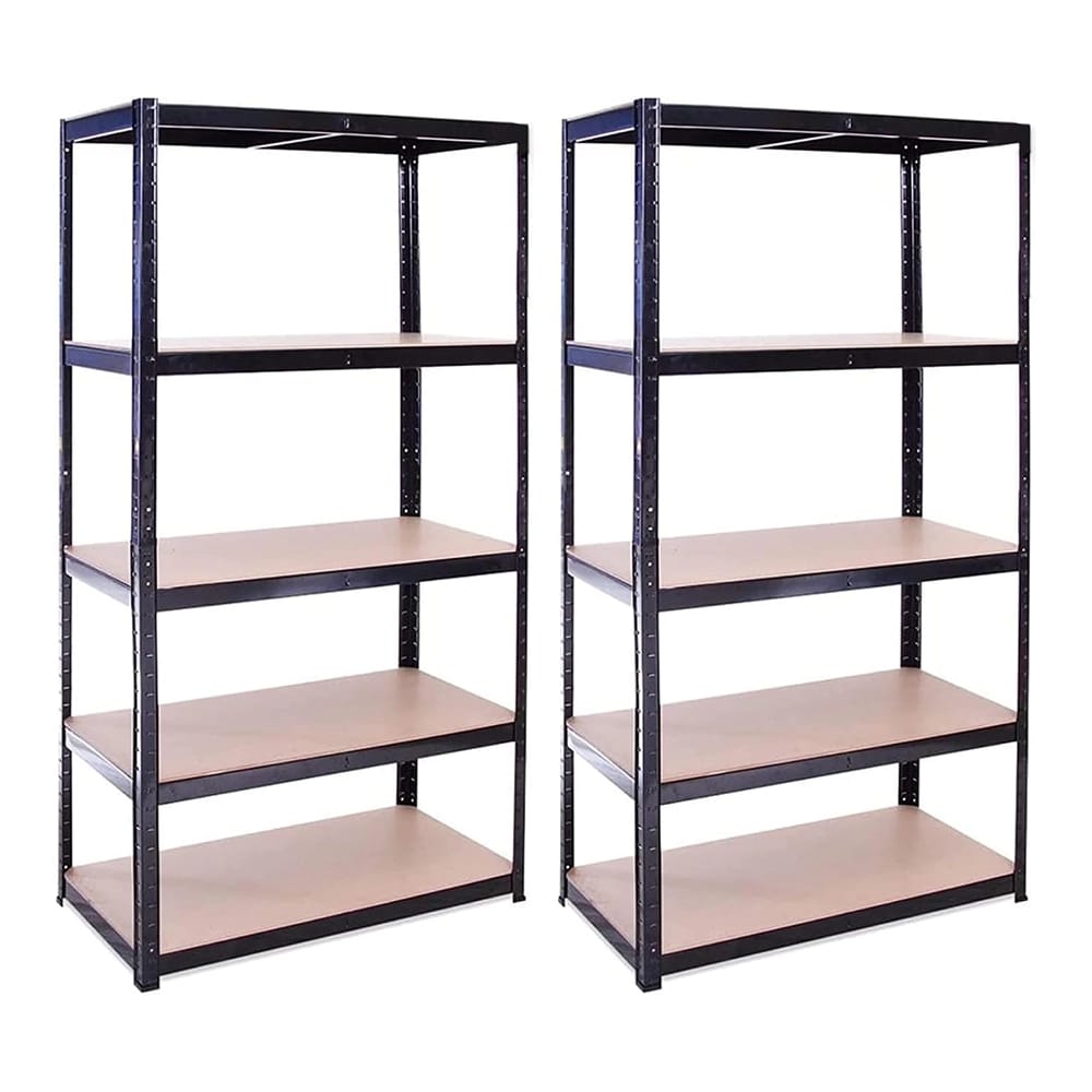 G-Rack 5-Tier Garage Shelving Unit, 30" x 12" x 59", Black, 2 Count