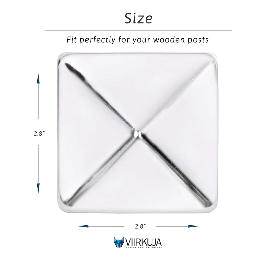 Viirkuja Fence Galvanized Post Caps, 10 Pack, Silver