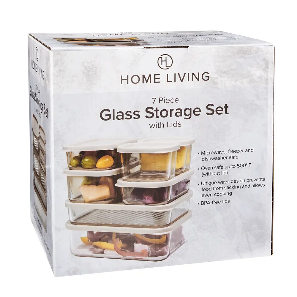 Home Living 7-Piece Glass Storage Set
