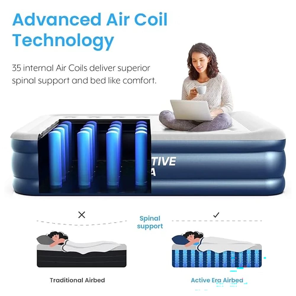 Active Era Premium 13" Self Inflating Air Mattress, Queen