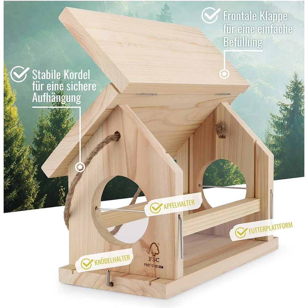 Wildtier Herz Bird Feeder House