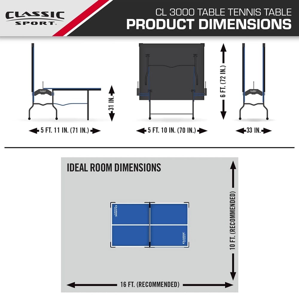 EastPoint Sports Folding Table Tennis Table