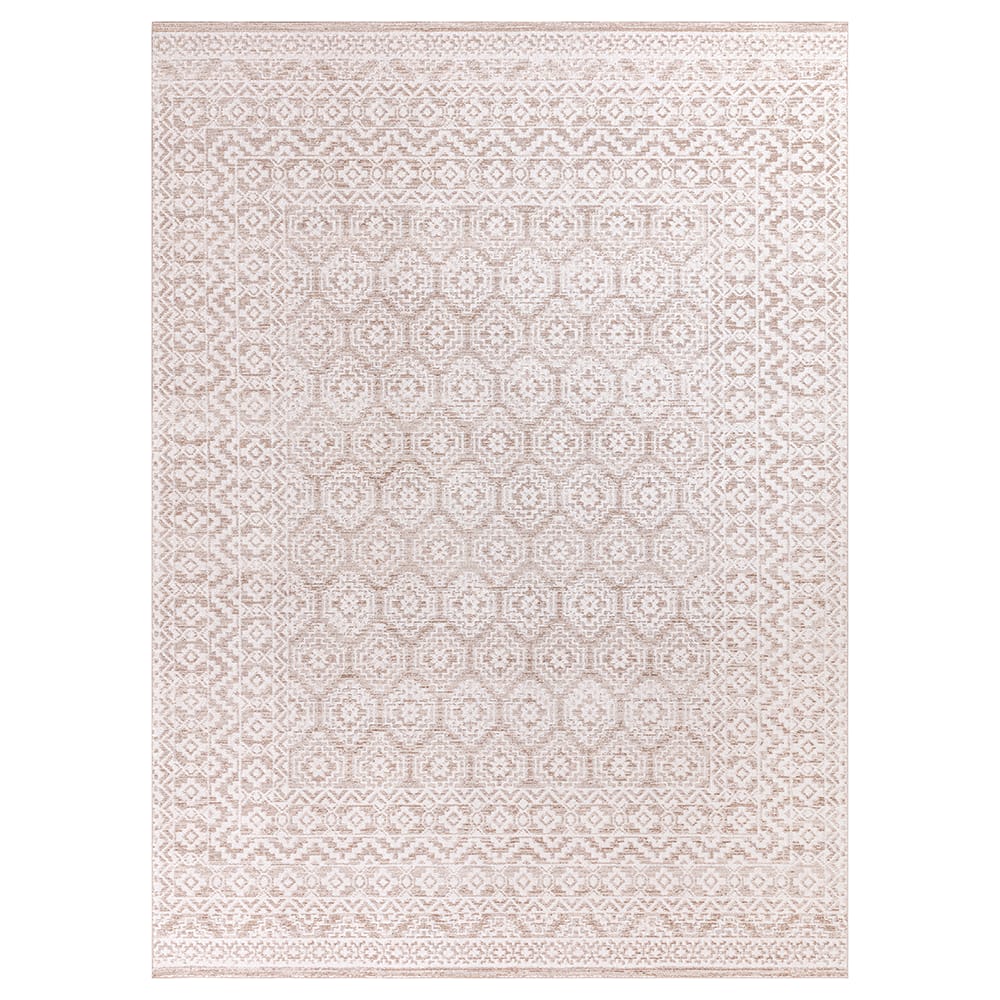 Hazel Collection 9' x 12' Area Rug, Tan & Ivory