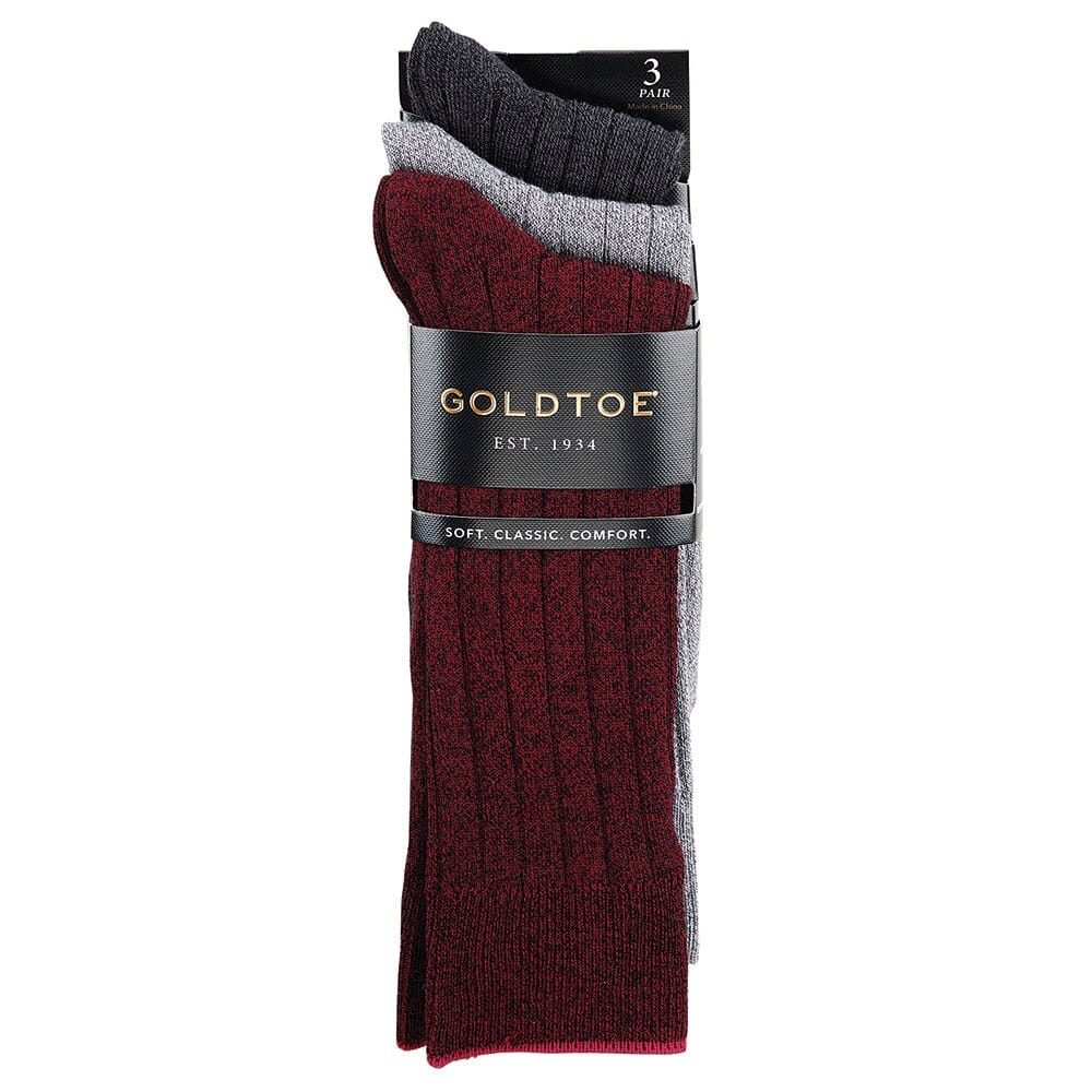 Gold Toe Men's Crew Socks, 3 Pack