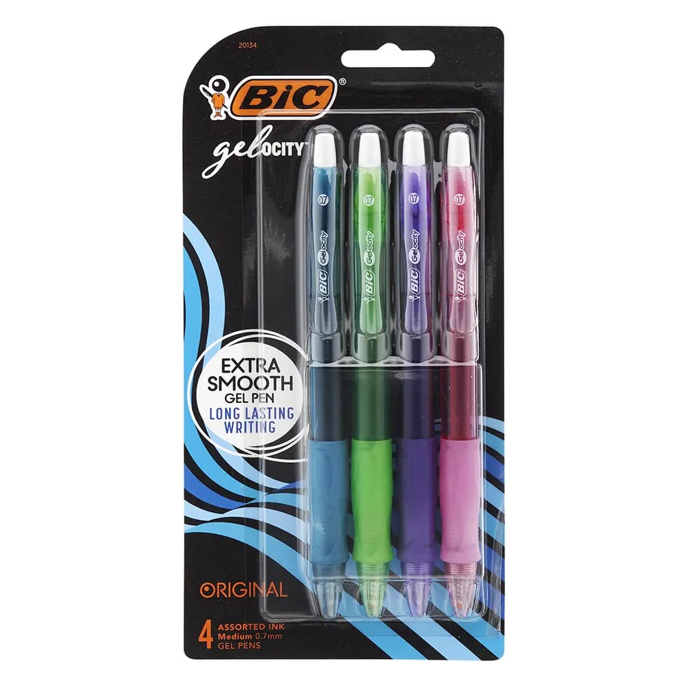 BIC Gel-Ocity Original Pens, 4 Count