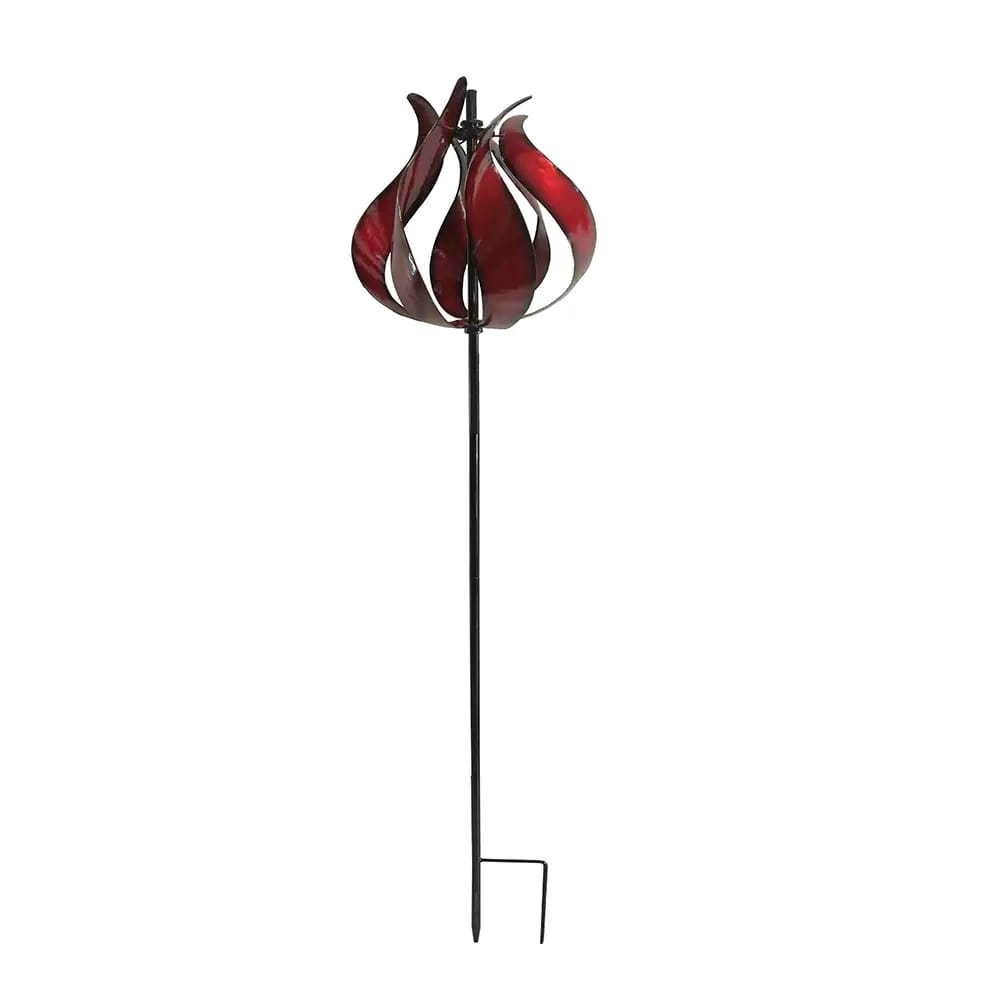 Twirling Flame Wind Spinner, Red