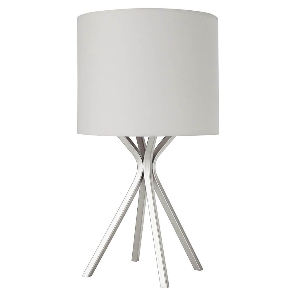 Rivet Bedside Desk Lamp, Silver