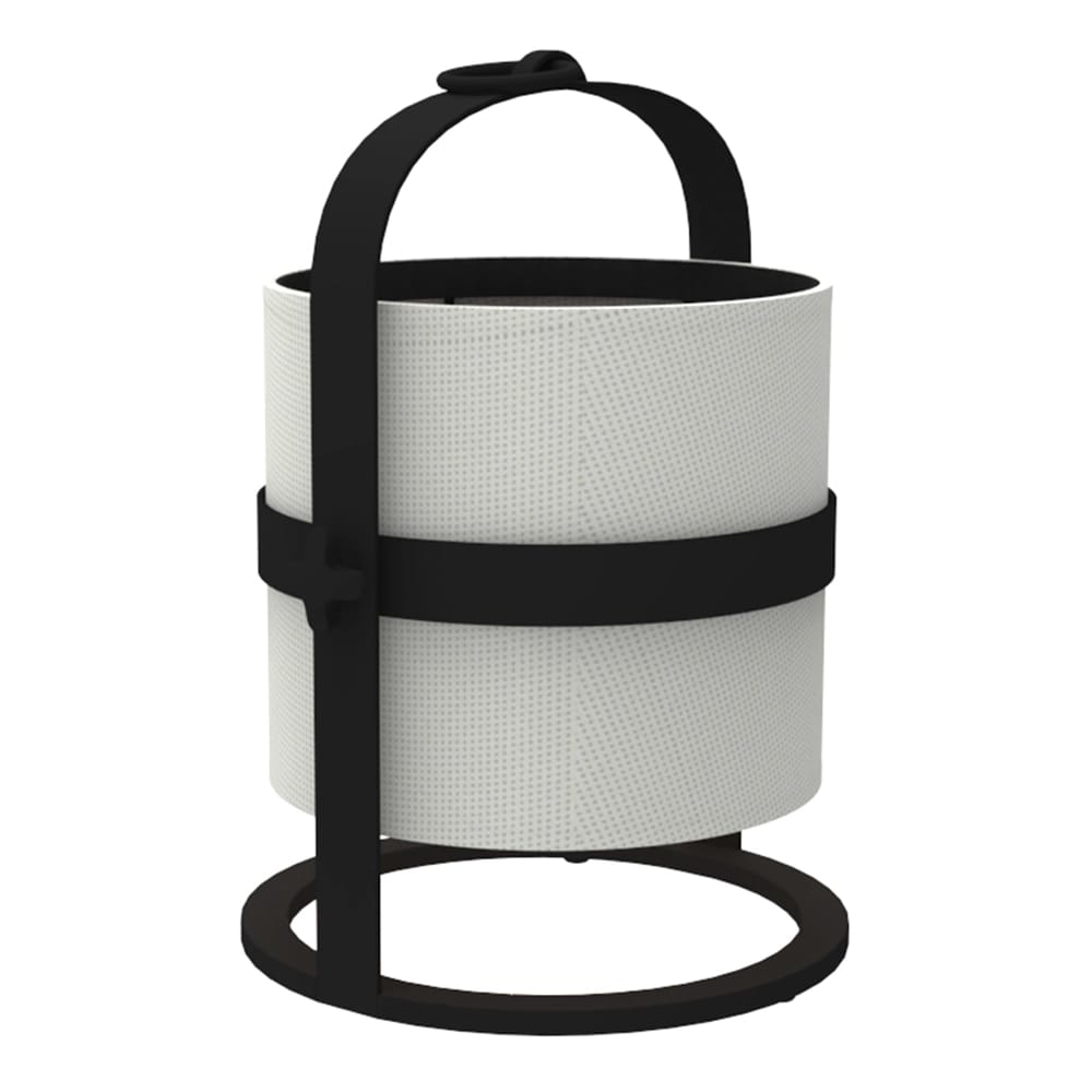Seaside Casual La Lampe Aluminum Solar Petite, Charbon/Blanc