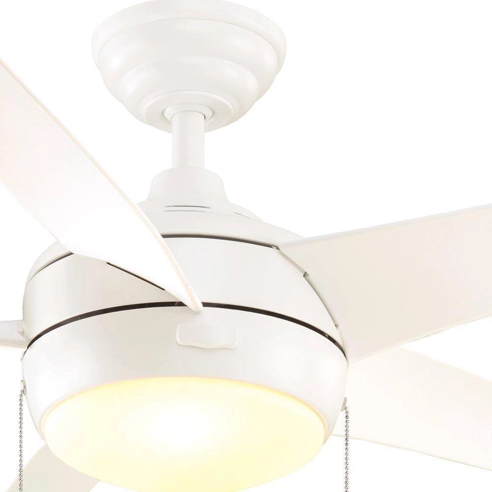 Home Decorators Collection 44" Ceiling Fan with LED Light, Matte White