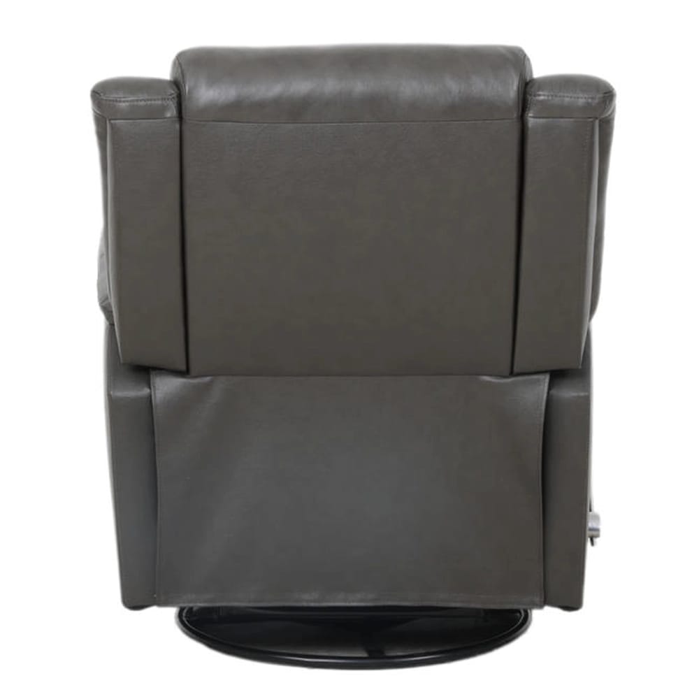 Madrid Leather Swivel Recliner, Gray