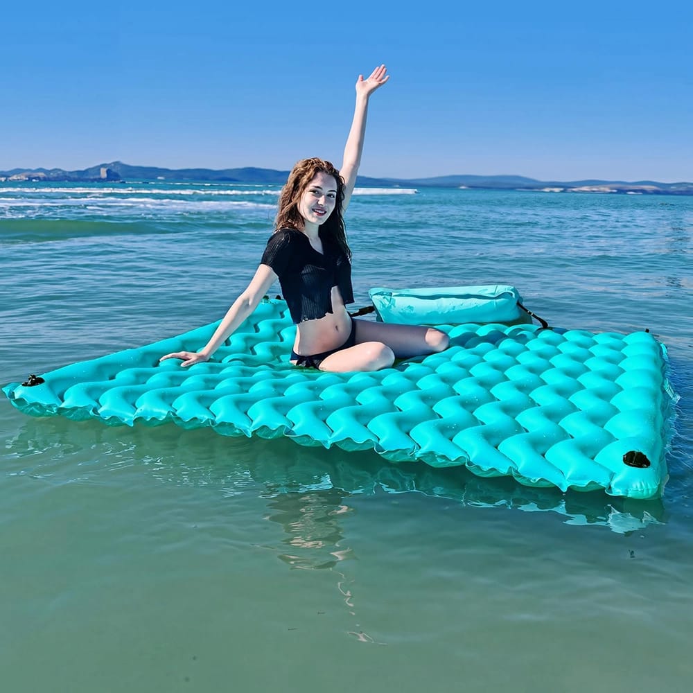 Sunrio 72" x 72" Inflatable Floating Mat, Green