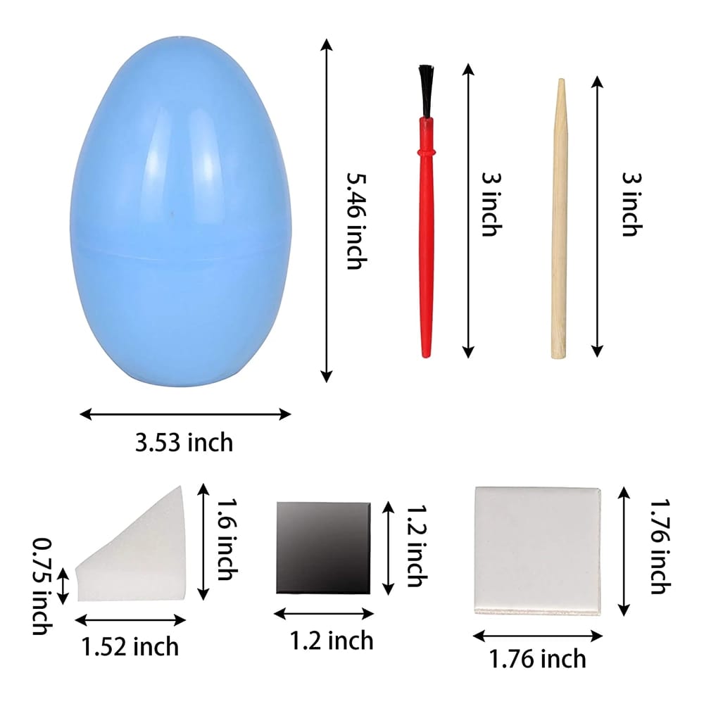 12-Piece Pre Filled Easter Eggs with DIY Art and Craft Rock Painting Kit