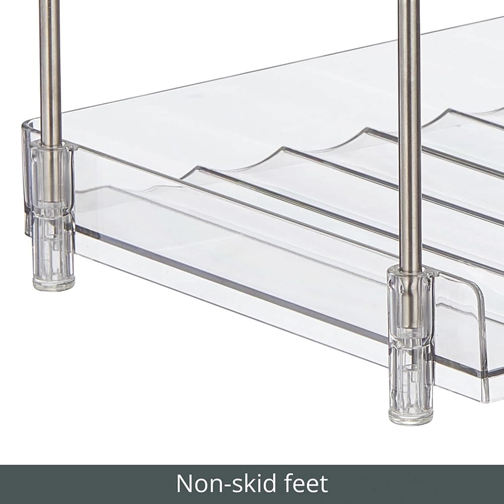 mDesign Free-Stand Stackable 2-Tier Bottle Holder, 2 Pack