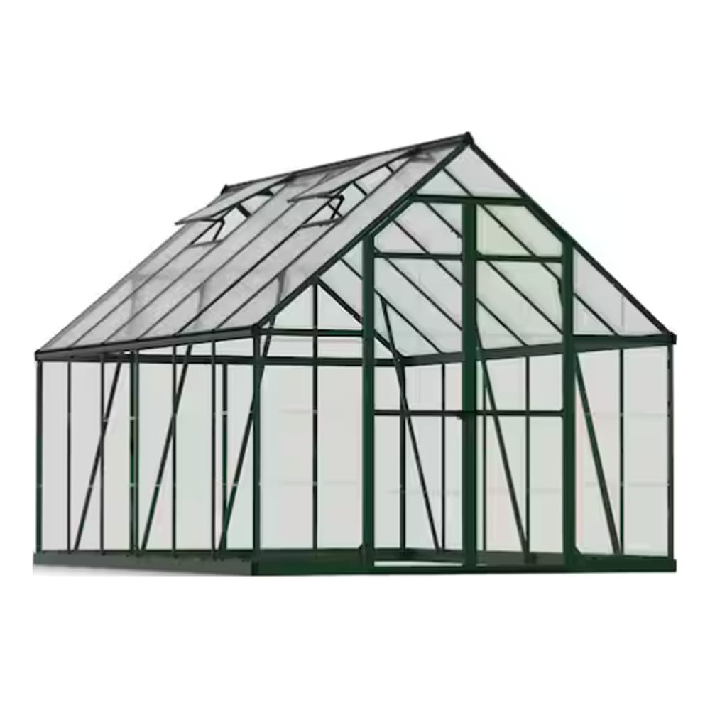 Canopia Balance Hybrid Polycarbonate DIY Greenhouse Kit, Green/Clear, 8' x 12'