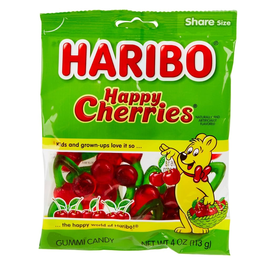 Haribo Happy Cherries Gummi Candy, 4 oz