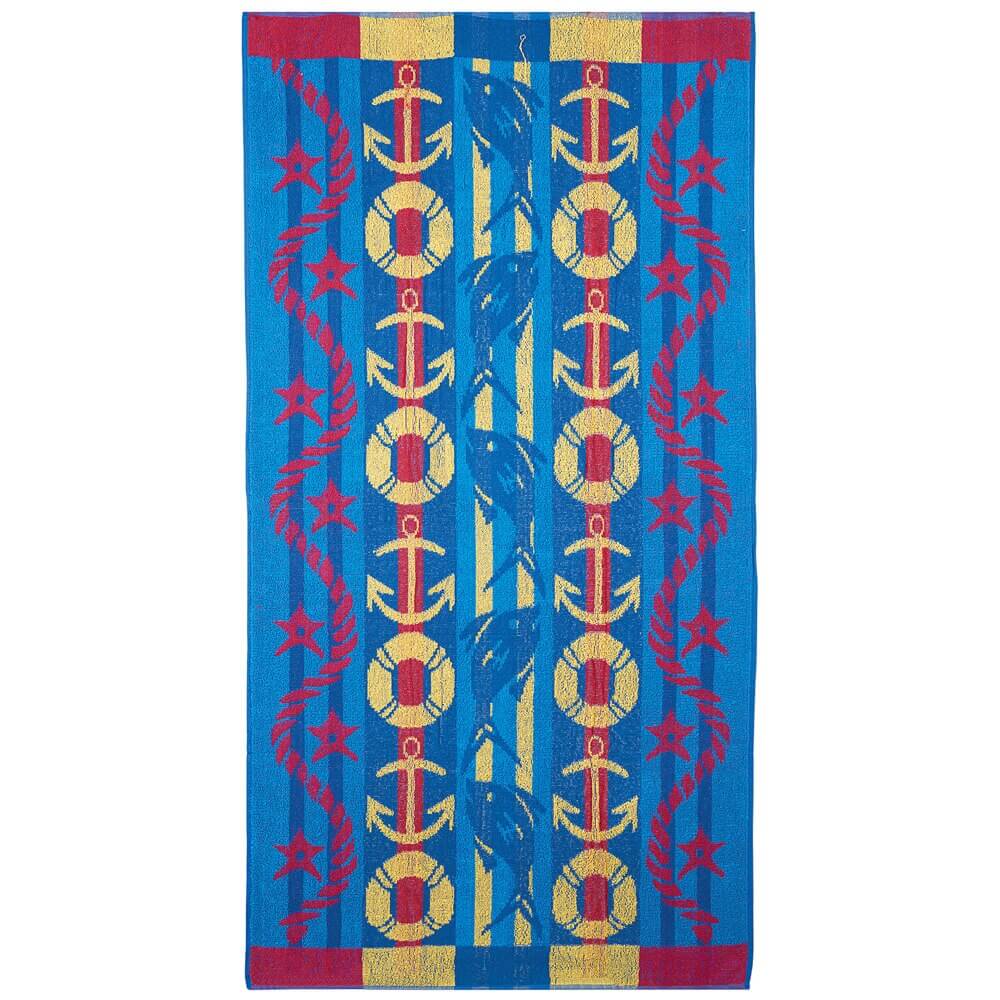 Terry All Cotton Beach Towel, 36" x 72"