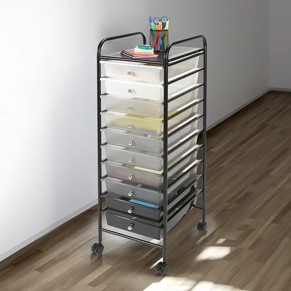 Leader 10-Drawer Rolling Cart