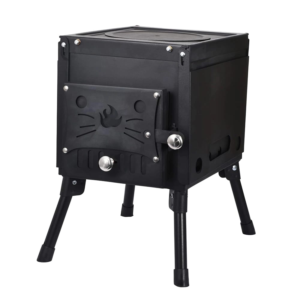 ZoreStar Outdoor Camping Wood Stove, Black