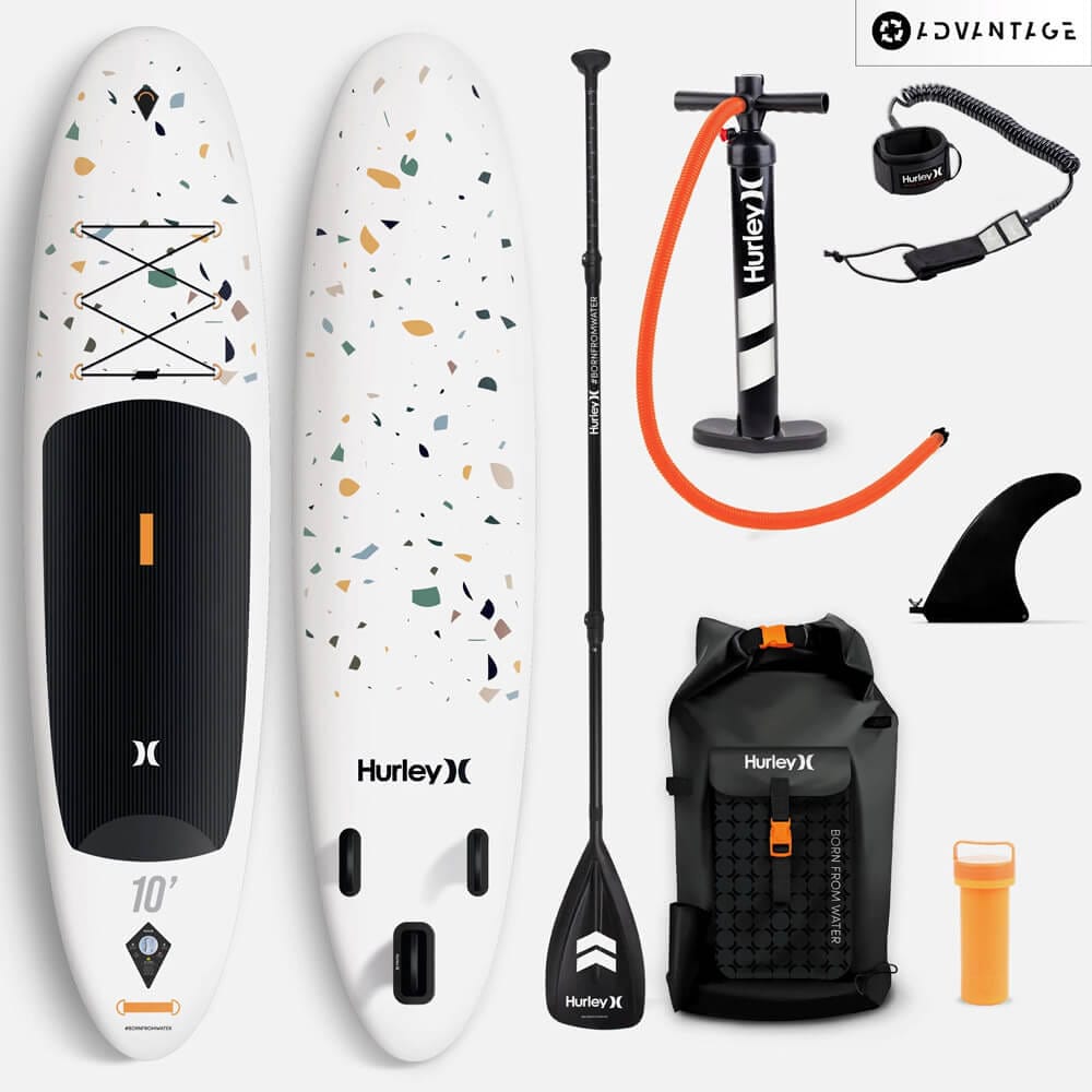 Hurley Advantage Terrazzo 10' Inflatable Stand Up Paddle Board Kit