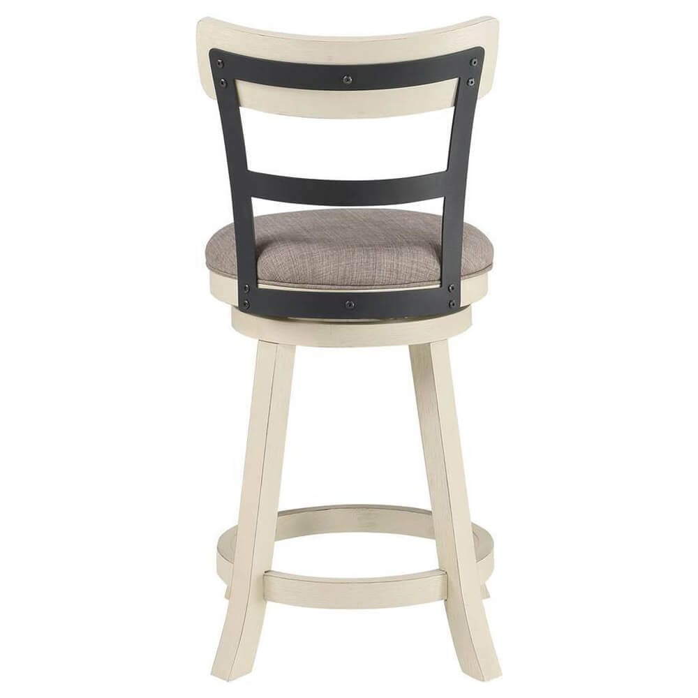 Home 2 Office Riverside 24" High Back Swivel Bar Stool, White