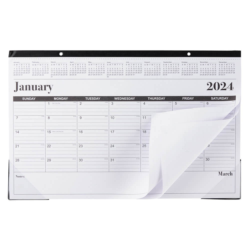 2024 Premiere Desk Calendar, 11" x 17"