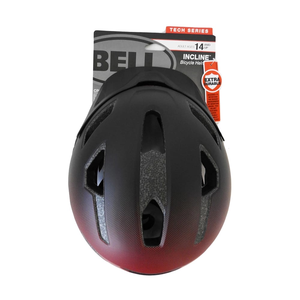 Bell Incline Adult Bike Helmet, Black/Red