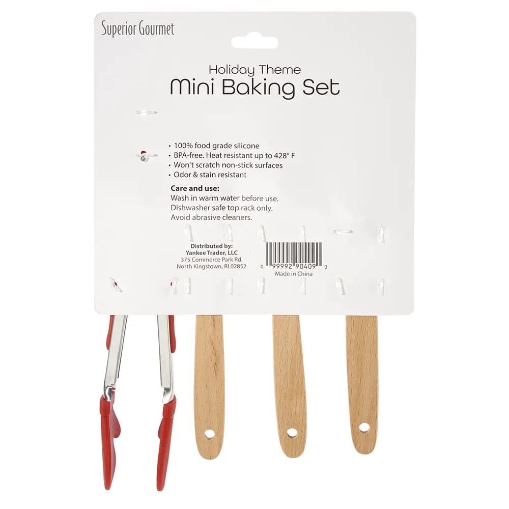 Superior Gourmet Holiday Theme Mini Baking Set, 4 Piece