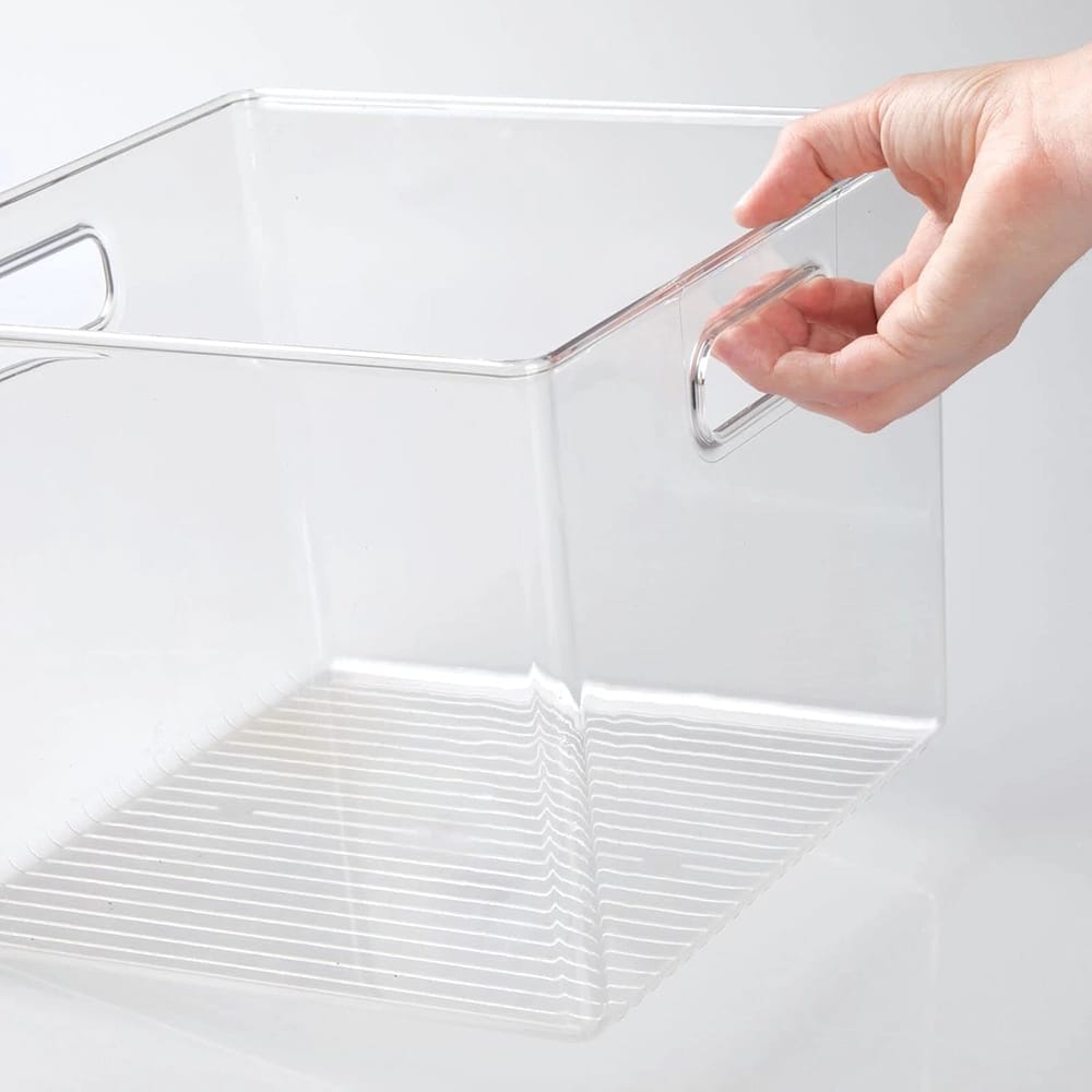 mDesign Plastic Deep Storage Organizer Bin, 8 Pack